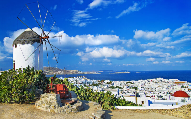 Hình nền 1 góc thành phố Hy Lạp cho laptop