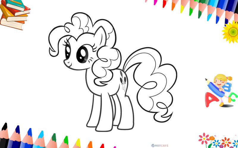 Tranh Tô Màu Pony Cầu Vồng Đẹp, Cute Dễ Thương Nhất