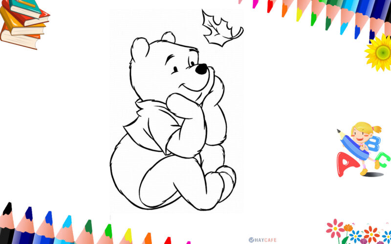 15 tranh tô màu hình con gấu cho bé phát triển tư duy hội họa