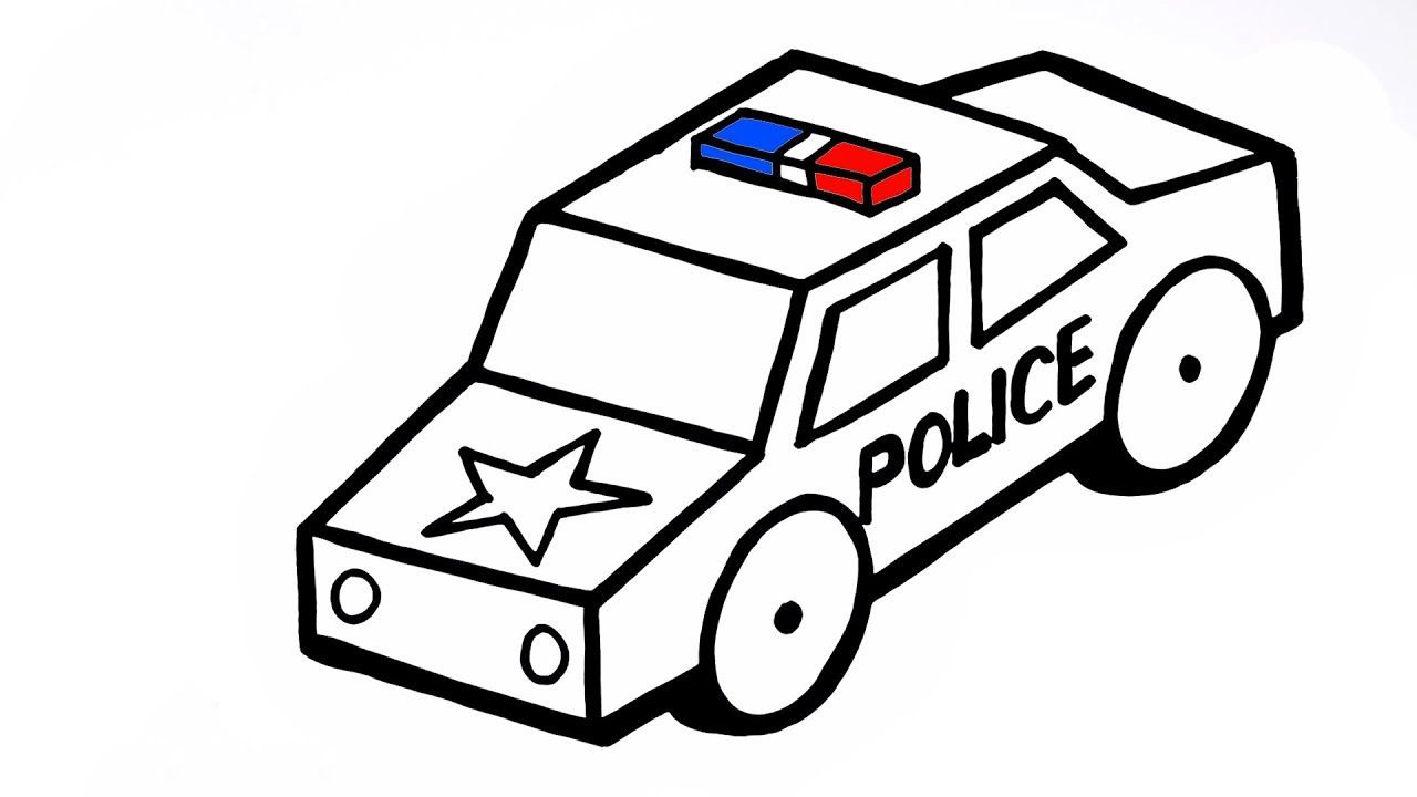 Tự làm đồ chơi Vẽ xe cảnh sát poli bằng giấy dành cho các bé