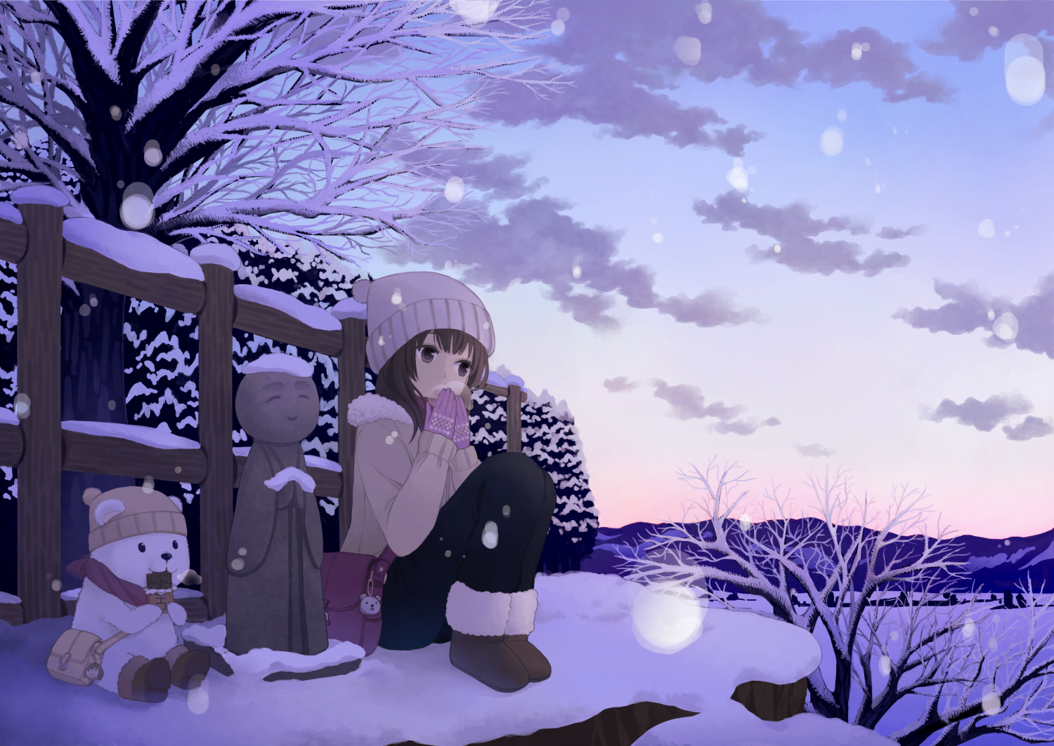 Hình ảnh anime mùa đông đẹp, dễ thương nhất
