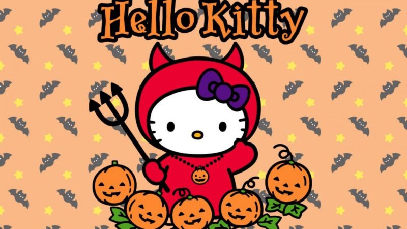 hình nền hello kitty chủ đề halloween