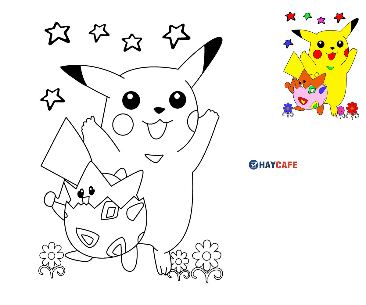 Tranh tô màu pokemon hệ tiên 100 tranh tô màu pokemon cho bé tập tô
