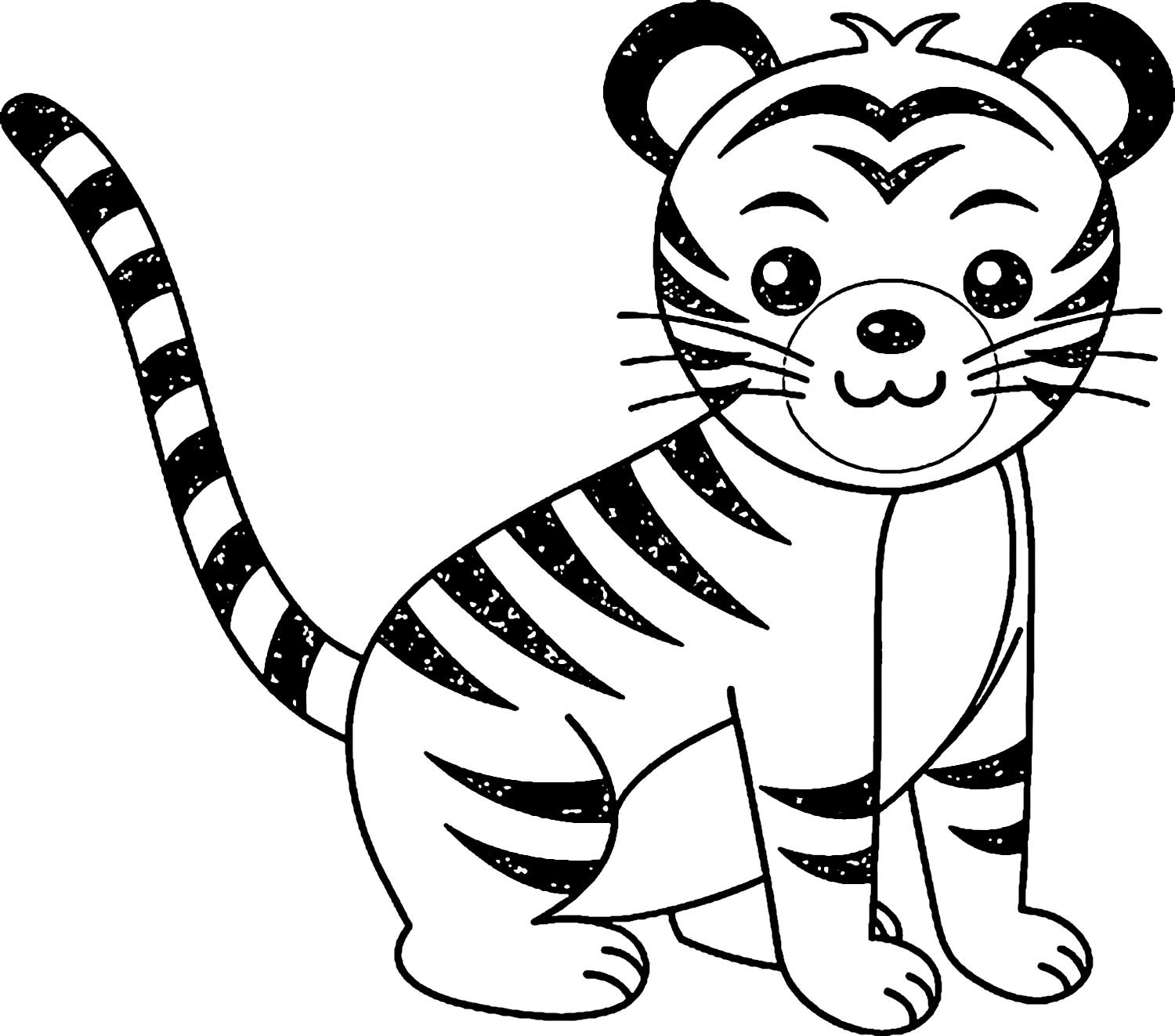How to draw a simple and beautiful tiger picture  How to draw a simple  tiger  YouTube