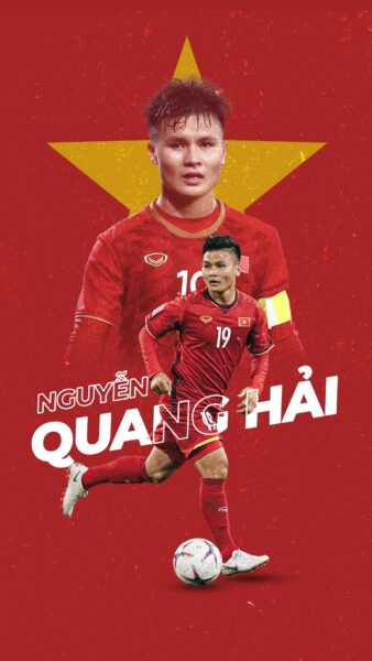 Hình ảnh, hình nền bóng đá với cầu thủ Quang Hải của đội tuyển Việt Nam