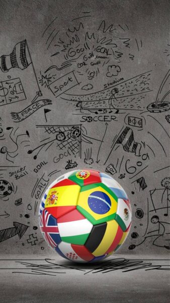 Hình ảnh, hình nền bóng đá với quốc kỳ của các nước