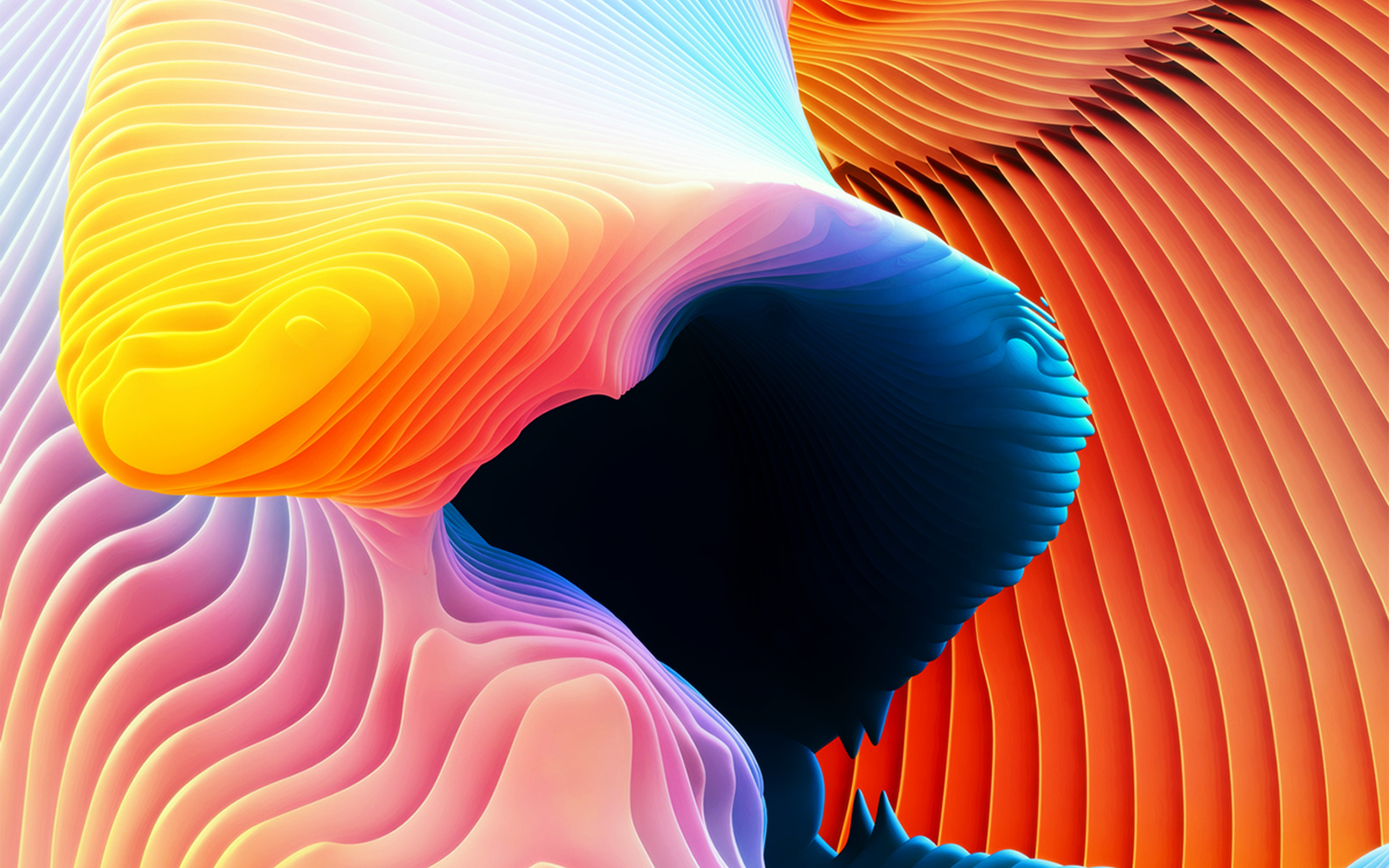 MacBook Pro Wallpaper 4K Apple M1 Multicolor Abstract 4039