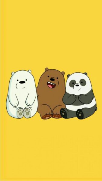 Hình nền gấu với 3 chú gấu trong phim hoạt hình