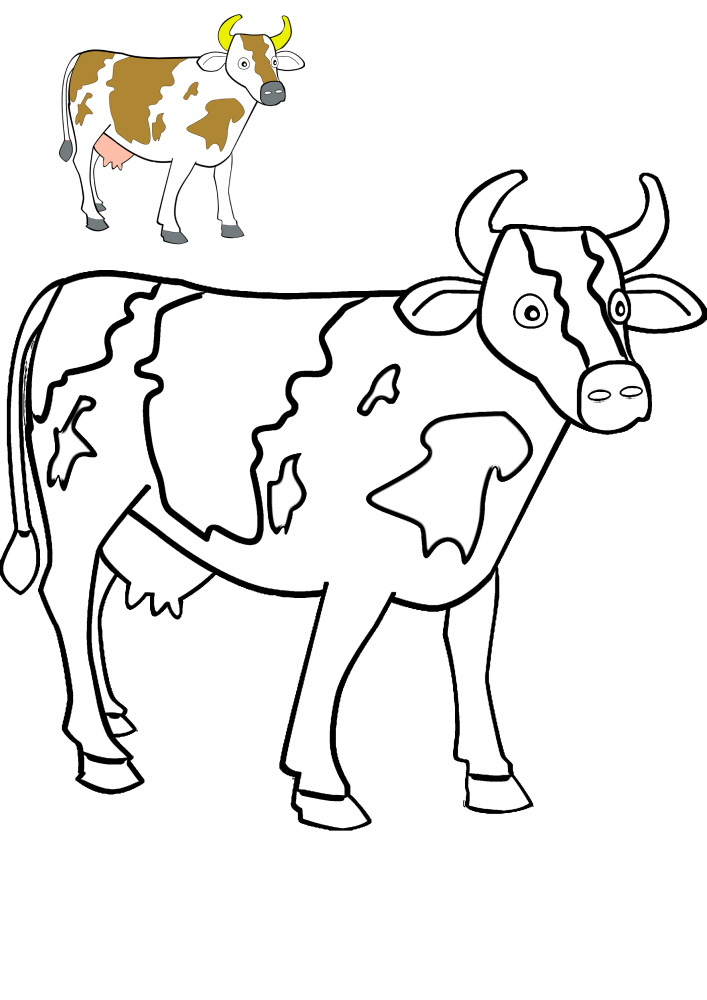 Draw cute simple cows  Draw cute milk cows  YouTube