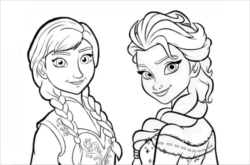 Tranh Tô Màu Elsa Và Anna 1001 Hình Vẽ Công Chúa Elsa  Wonderkids  Education