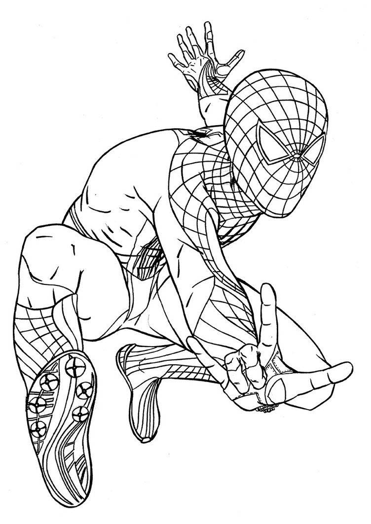 Tranh Tô Màu Người Nhện - Siêu Anh Hùng Spider Man