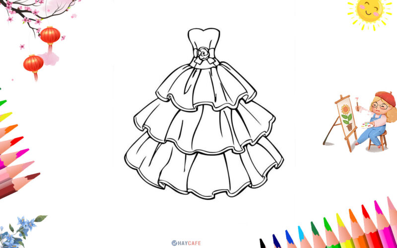 Cách vẽ váy đẹp đáng yêu  Mẫu váy từ đơn giản đến điệu đà hiện đại