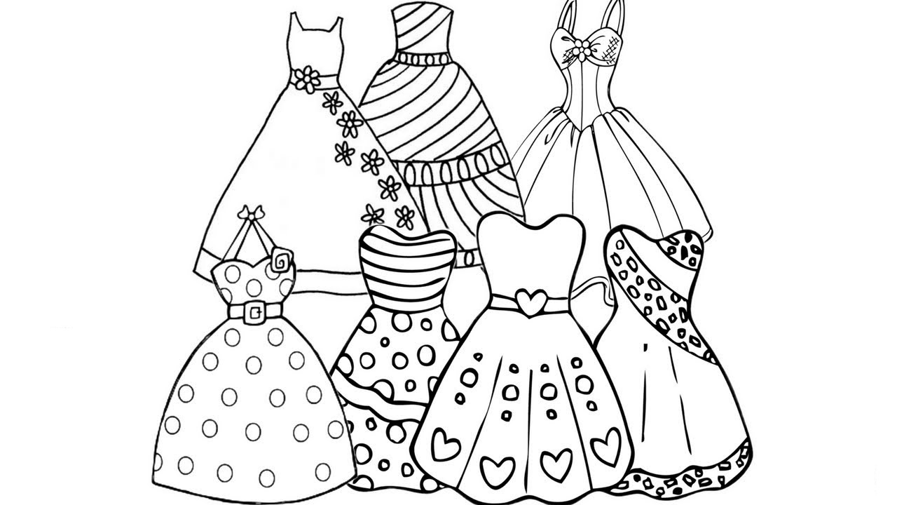 Bộ sưu tập tranh tô màu váy công chúa cho bé gái  Trung Cấp Nghề Thương  Mại Du Lịch Thanh Hoá