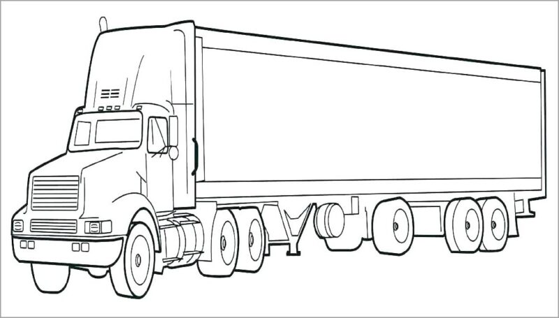 145 Tranh tô màu xe tải ngộ ngĩnh dễ tải dễ in Update 2023