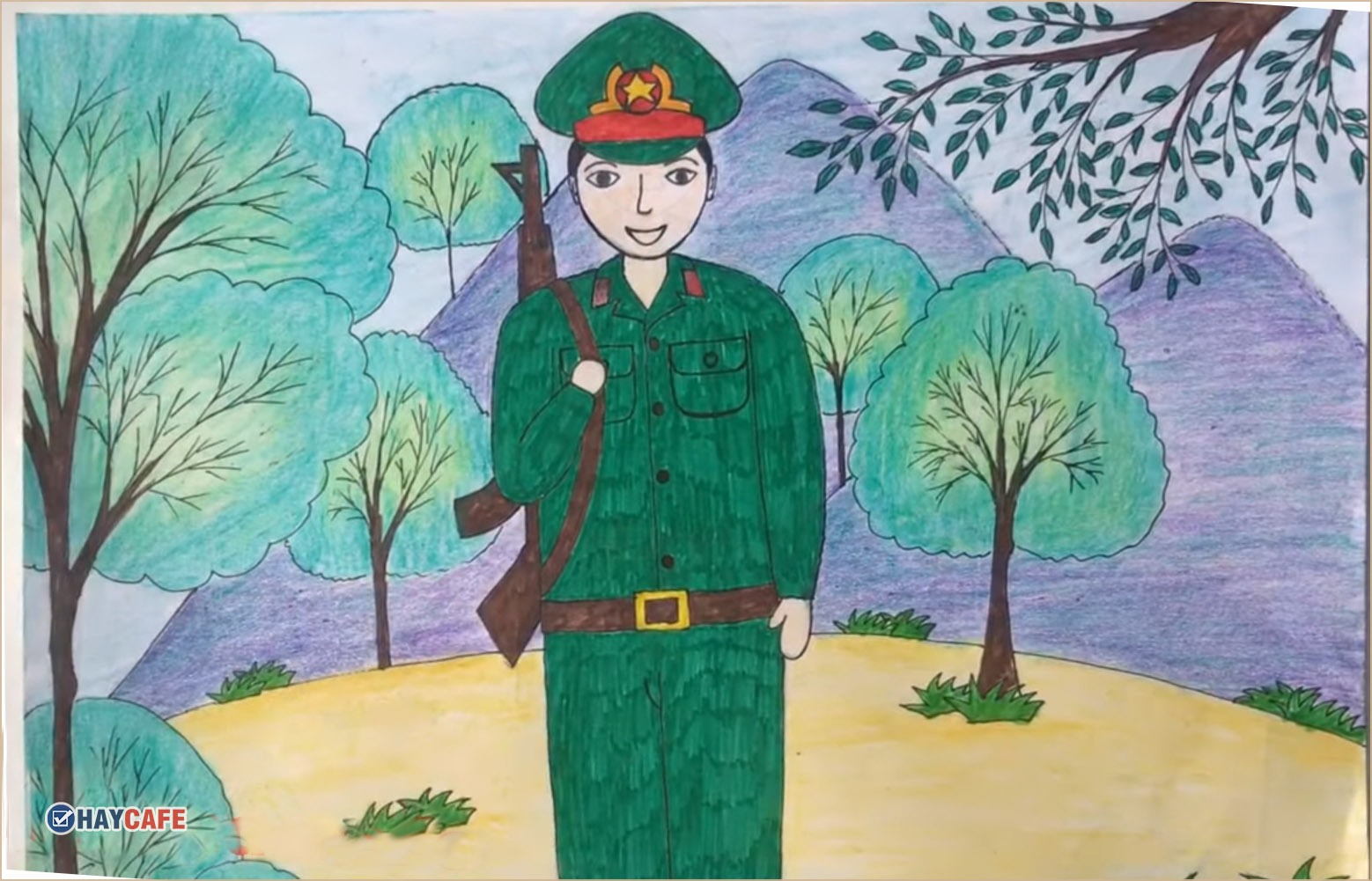Hội thi vẽ tranh và viết chữ đẹp chào mừng ngày Quân đội nhân dân Việt Nam  2212