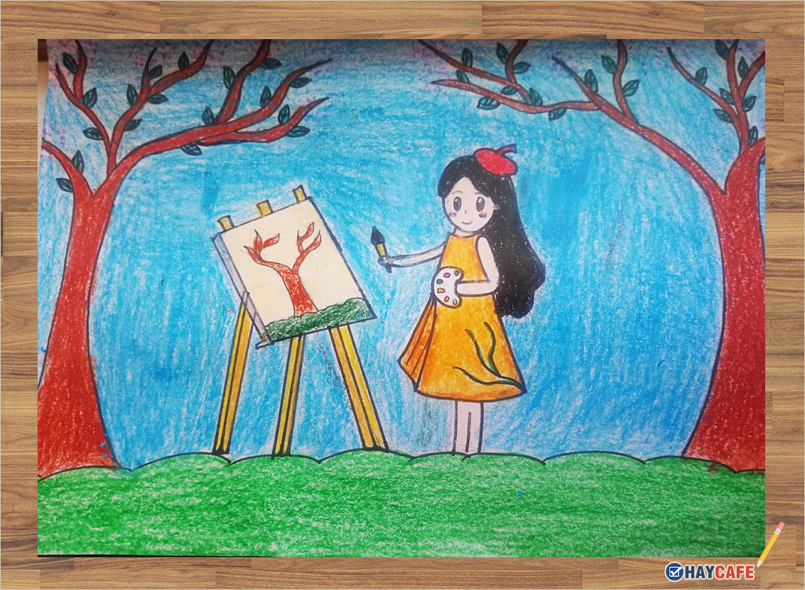 Cách vẽ tranh mĩ thuật lớp 8 Bài 9 Vẽ tranh lớp 8 Đề tài nhà giáo Việt  Nam 2011 Đơn giản và đẹp nhất
