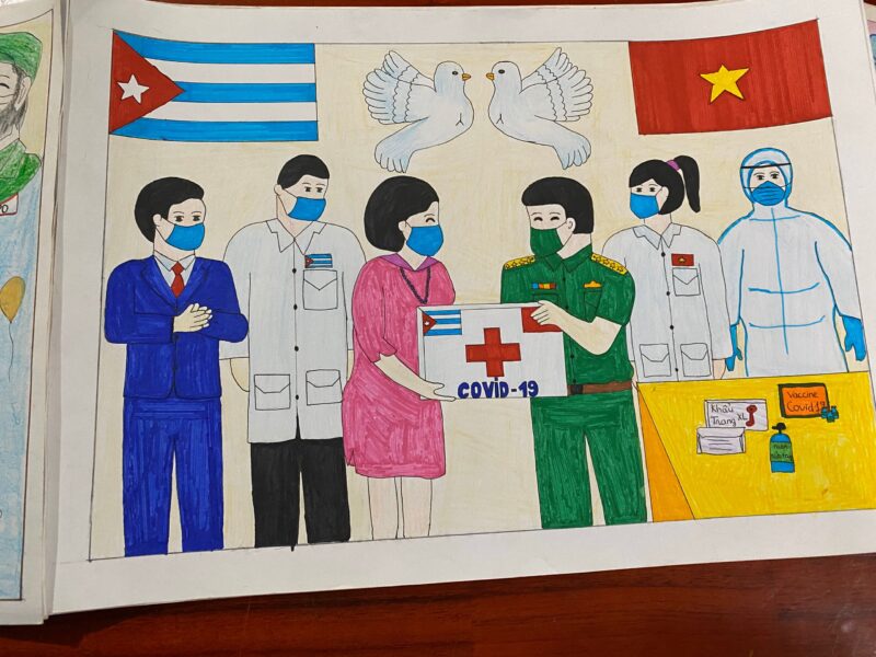 Vẽ Tranh Việt Nam Cuba Thắm Tình Đoàn Kết Hòa Bình Đoàn Kết Hữu Nghị   YouTube