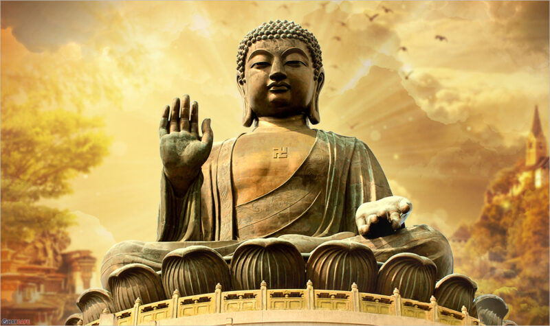 Với ảnh nền phật A Di Đà, bạn sẽ được đắm mình trong không gian tĩnh lặng của đức Phật, cảm nhận được sự thanh thản và yên bình đến lạ lùng. Hãy để bức ảnh mang lại sự bình an tâm hồn cho bạn.