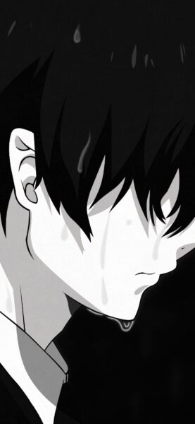 Ảnh avatar đen trắng buồn đang khóc