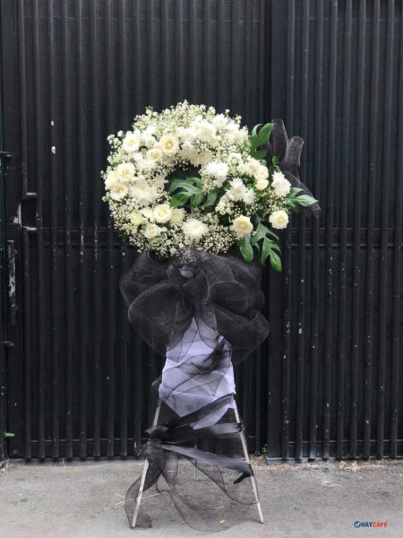 Ảnh buồn đám tang vòng hoa