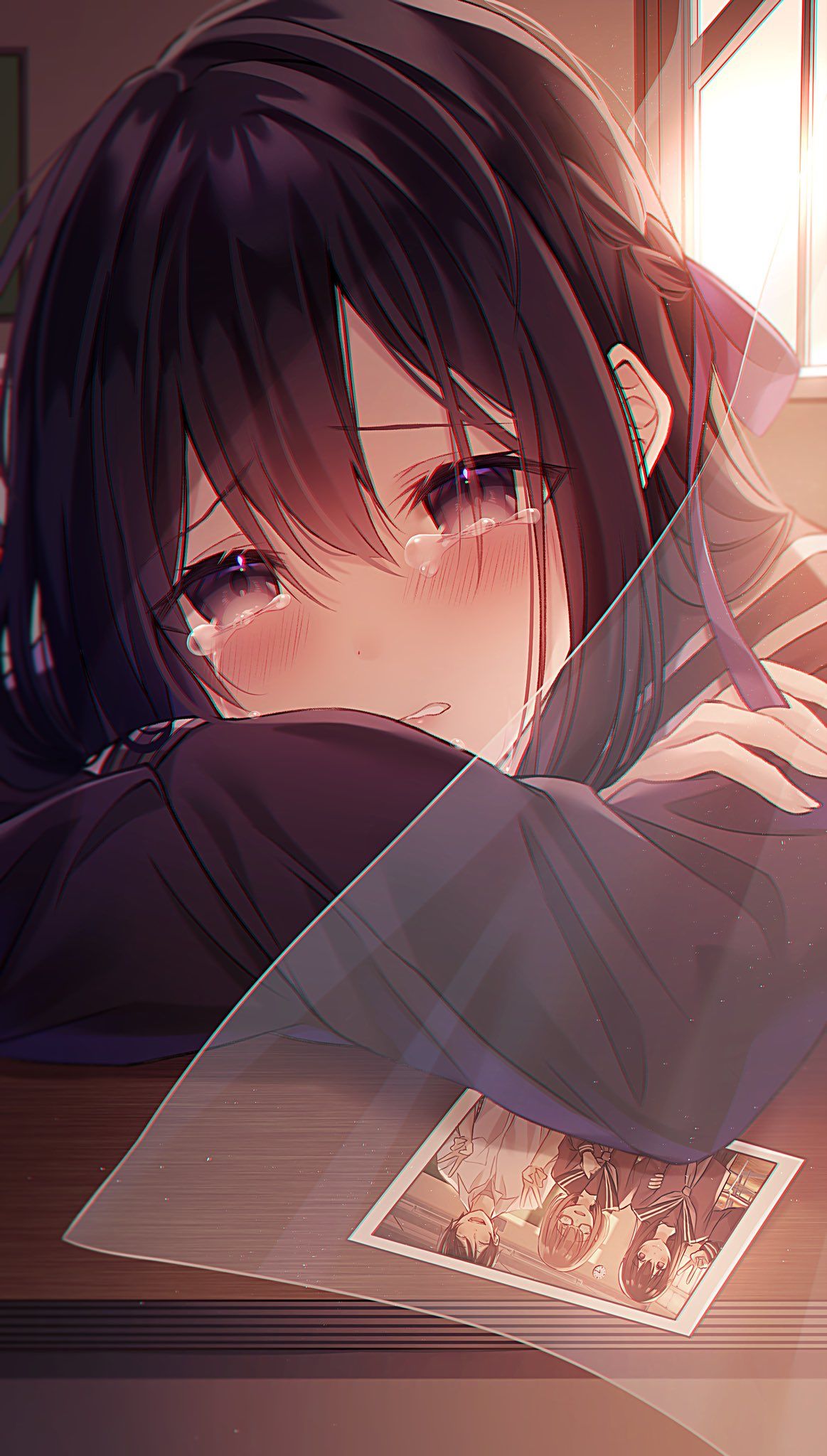 Hình ảnh anime khóc thầm tuyệt đẹp