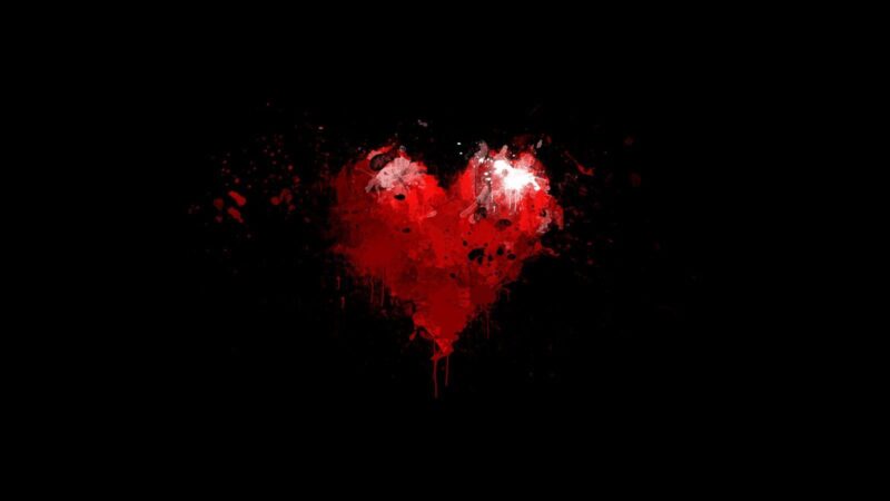 Avatarbild eines schwarzen Paares mit rotem Herzen