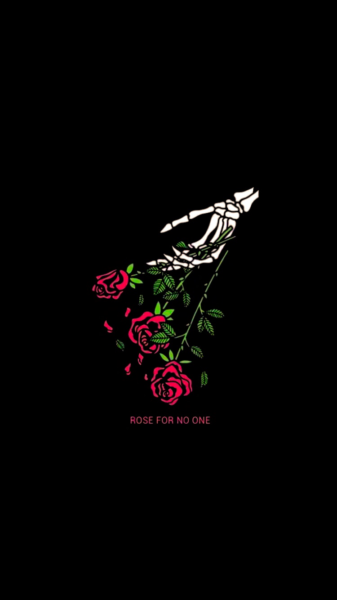 Hình avatar đen trắng buồn bông hồng