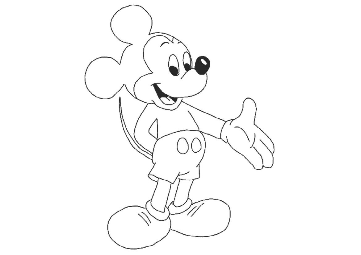 Tuyển tập những bức tranh tô màu chuột Mickey dễ thương nhất   c3nguyentatthanhhpeduvn