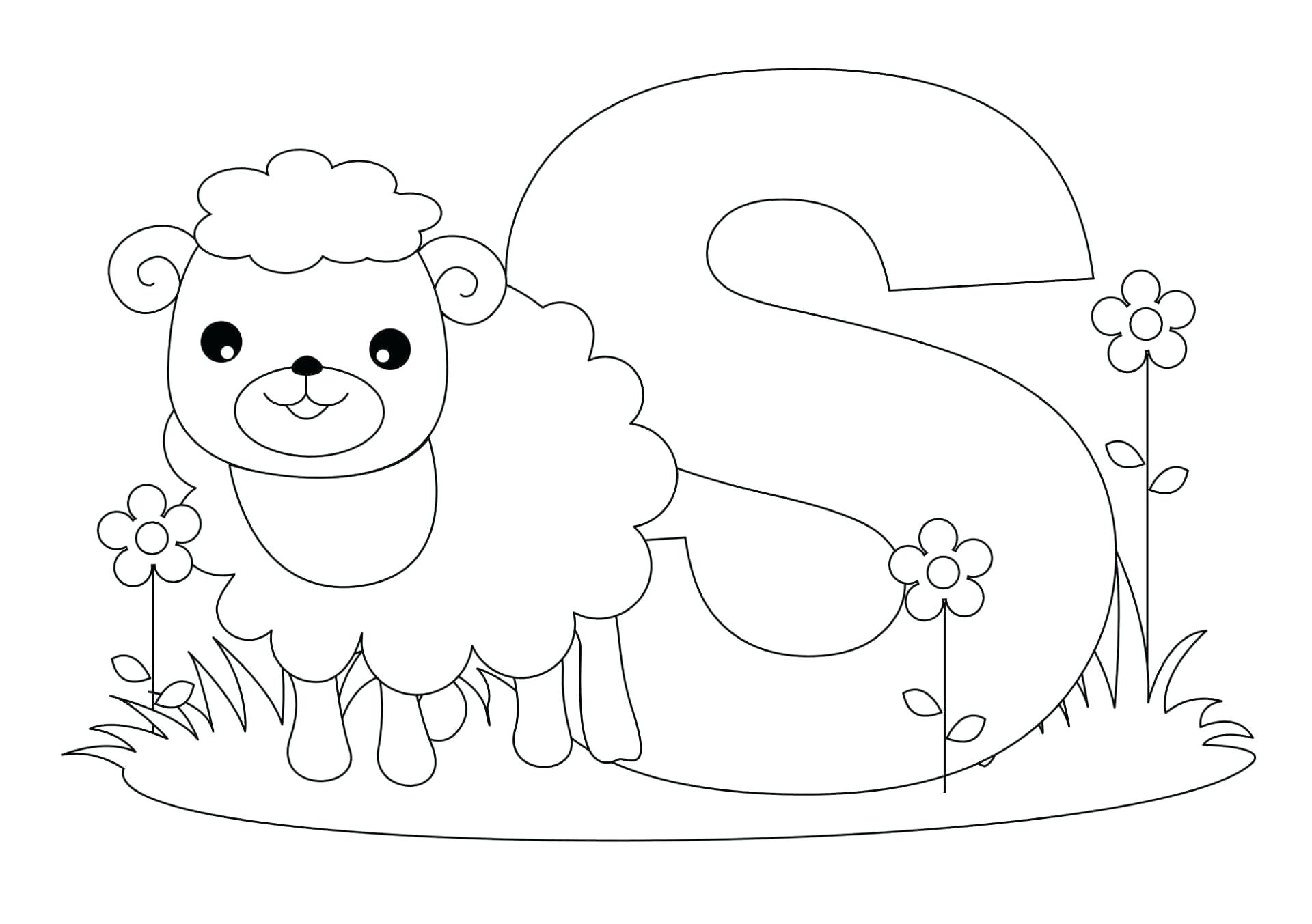 50 Tranh tô màu con cừu dễ thương cho bé tập tô