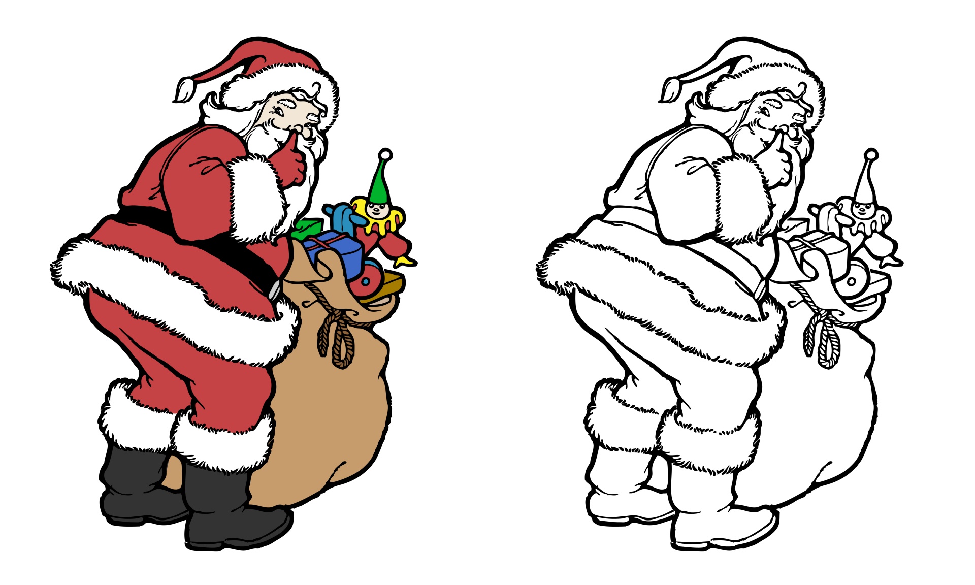 10 Bức tranh tô màu ông già Noel mới nhất cho bé  TeachVNcom  Printable  christmas coloring pages Santa coloring pages Christmas coloring sheets