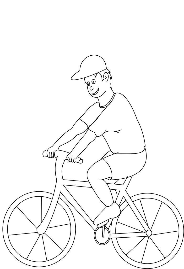 Mĩ Thuật Cách Vẽ Người Đi Xe Đạp Đơn Giản How To Draw A Cyclist Easily  Phương Tiện Giao Thông  YouTube