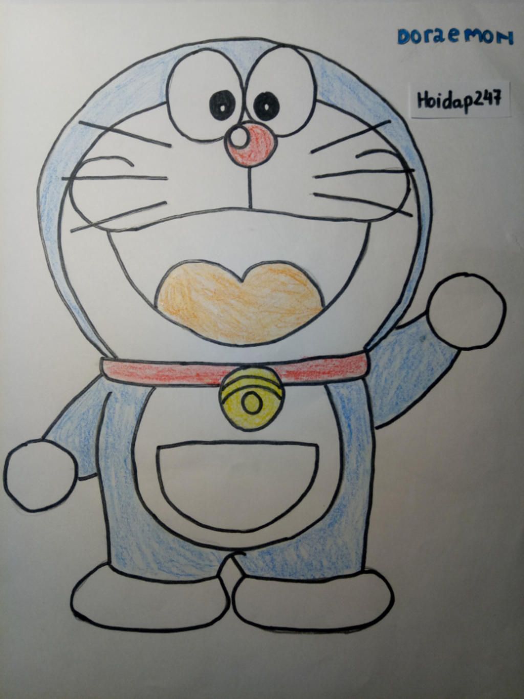 Cách vẽ Doraemon đơn giản  How to draw Doraemon  Anime  YouTube
