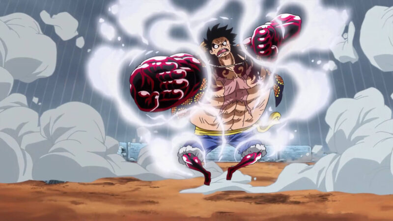 Hình hình họa Luffy Gear 4 anime đẹp nhất ngầu tuyệt vời nhất