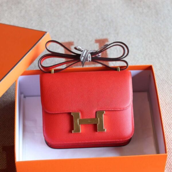 Túi xách mini Hermes màu đỏ