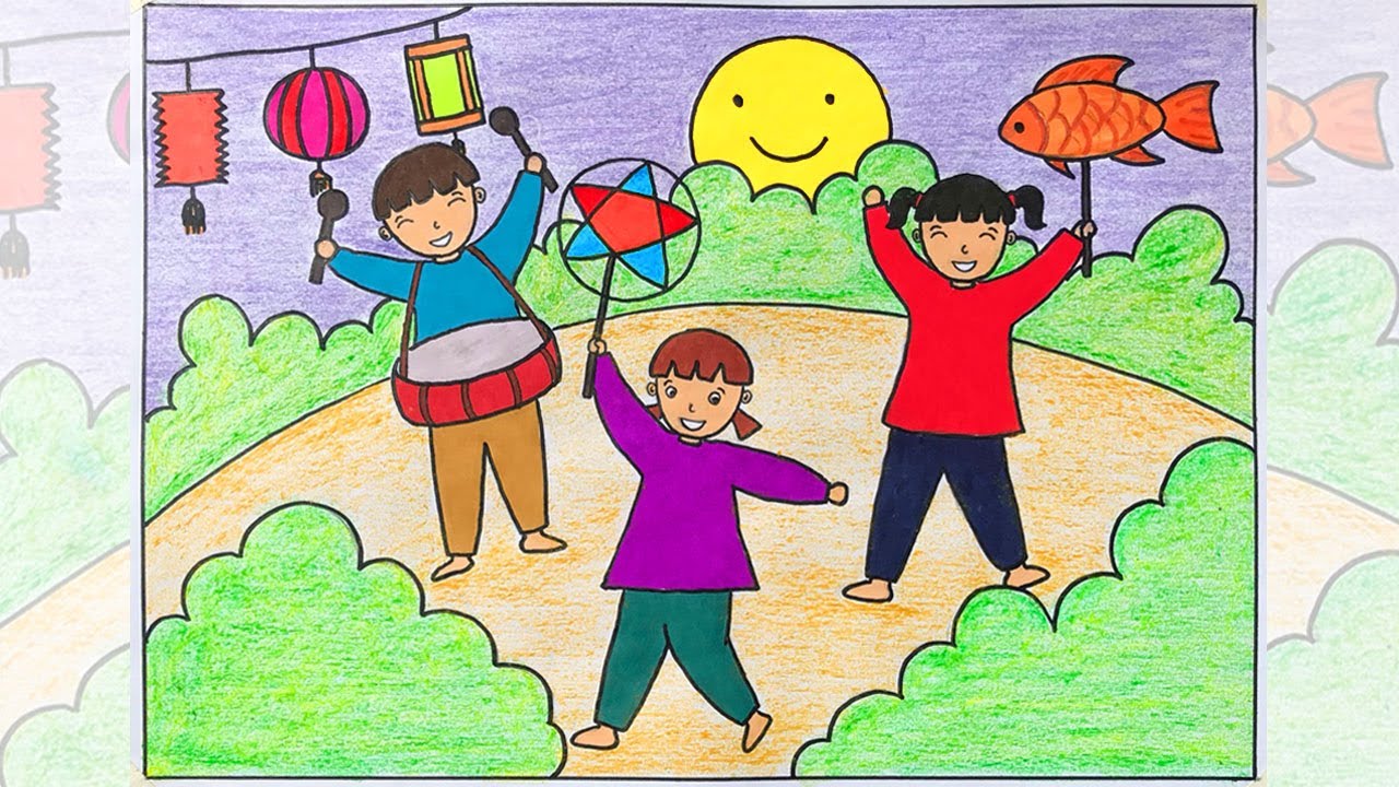 Vẽ tranh đề tài vui chơi giúp trẻ phát huy khả năng ghi nhớ