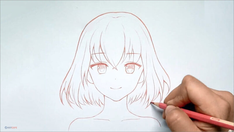 Hướng dẫn cách vẽ tóc anime nữ đẹp đơn giản cho người mới bắt đầu học vẽ
