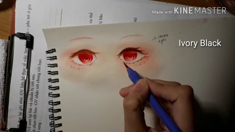 Cách vẽ mắt anime Ngầu