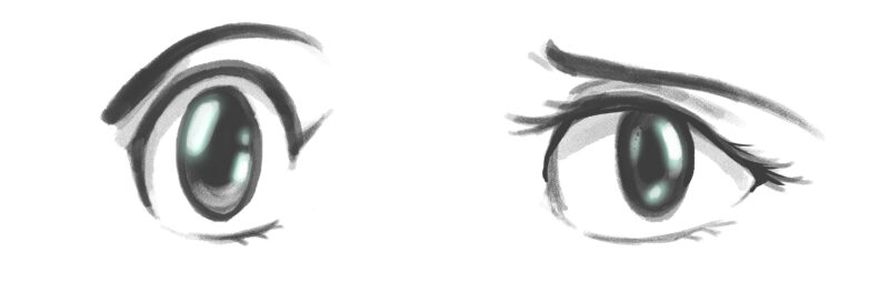 Cách vẽ mắt anime ngây thơ