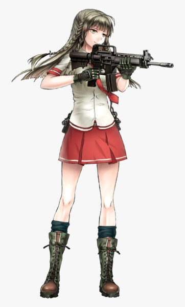 ảnh anime nữ cầm súng cười nham hiểm