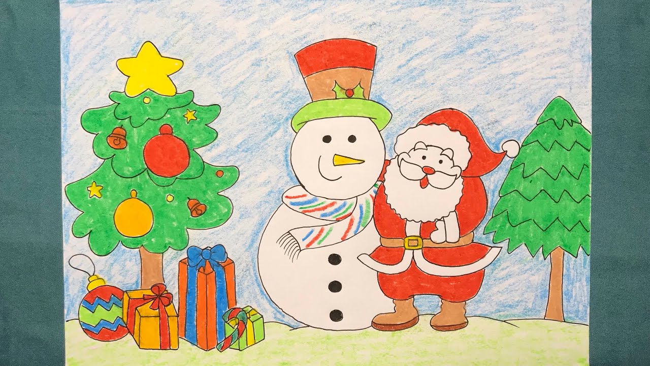 105 Vẽ Tranh Noel Giáng Sinh Đẹp Ấm Áp Nhìn Mà Nôn Nao
