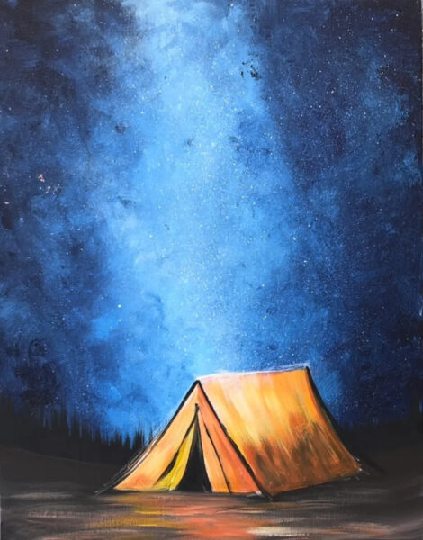Vẽ tranh lều trại qua nét của họa sỹ
