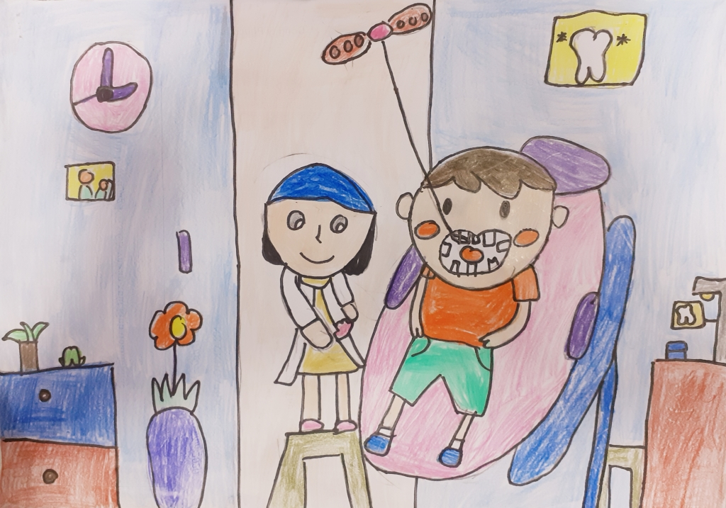 Vẽ Tranh Nha Học Đường - Vẽ Tranh Nụ Cười Trẻ Thơ Rạng Rỡ