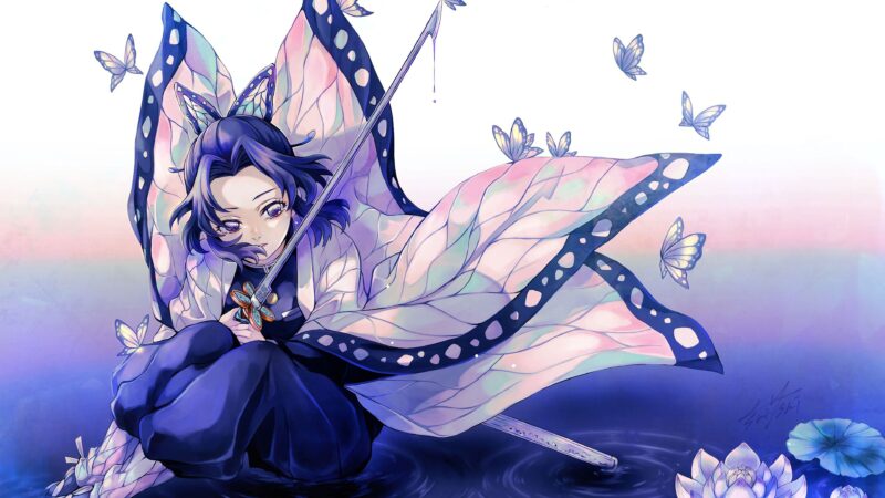 hình Demon slayer Shinobu với những cánh bướm