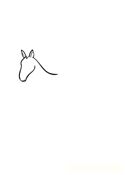 Vẽ con cái Ngựa bước 1