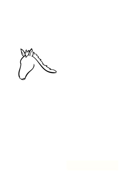Vẽ con cái Ngựa bước 2